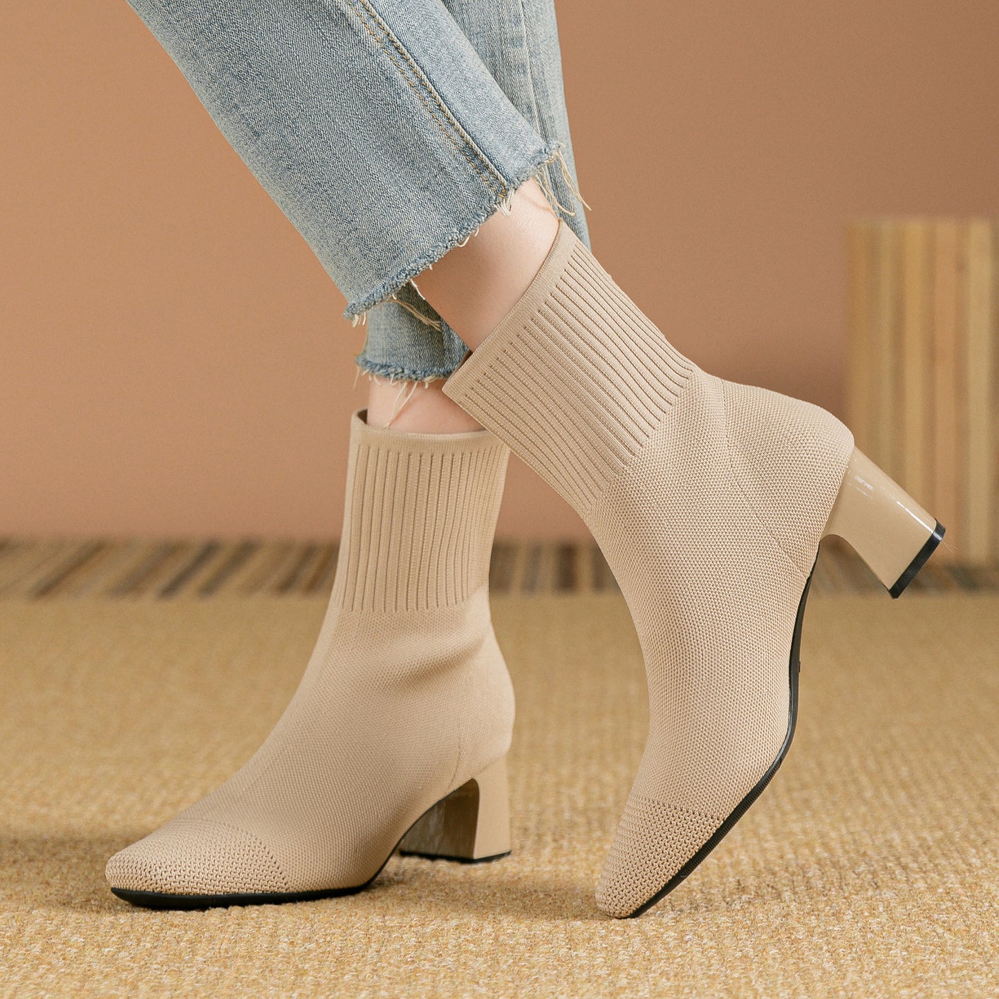 Élysée Knit Ankle Boots